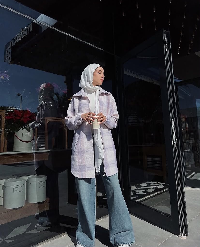 Jacket in lavender check