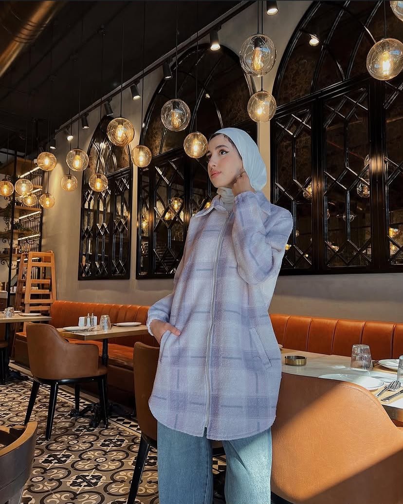 Jacket in lavender check