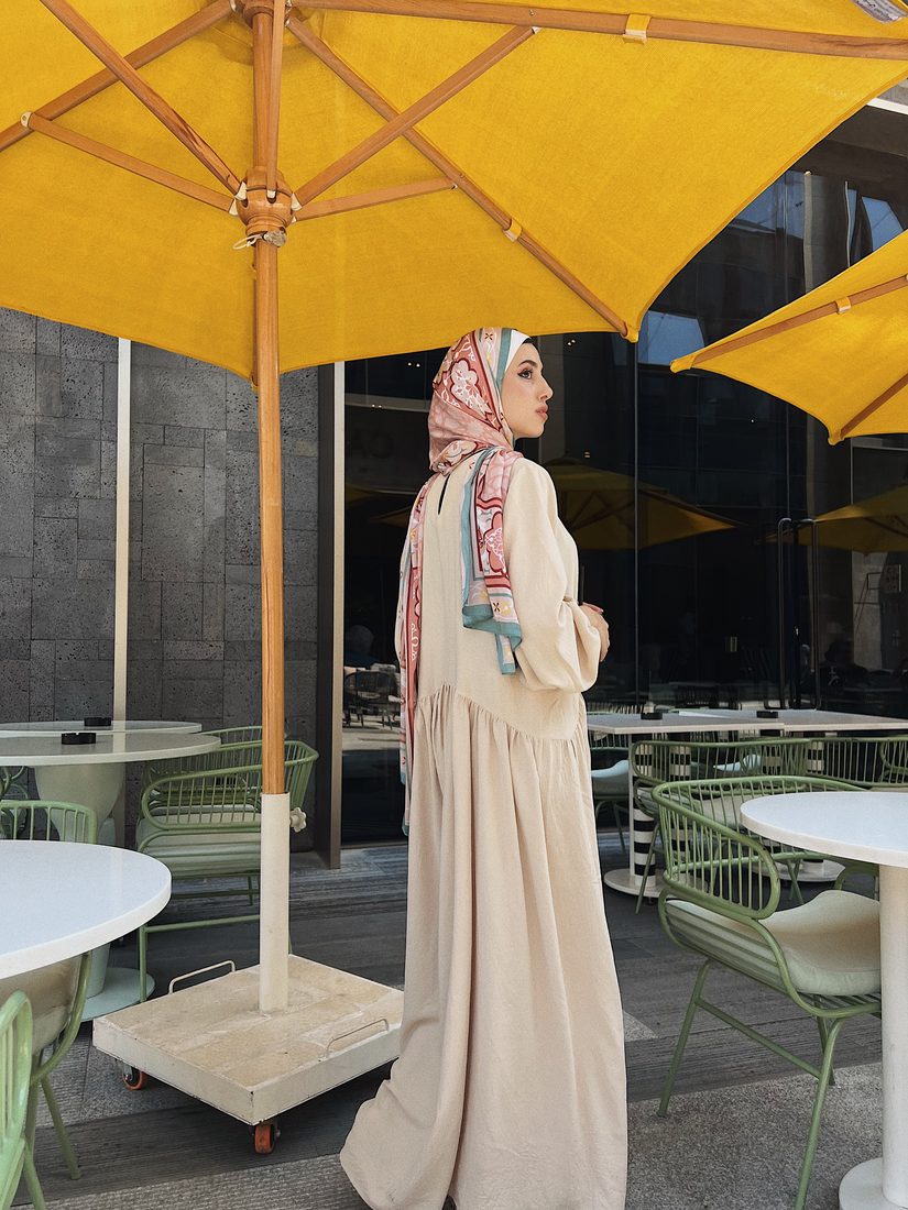 Wrap Dress in Oat, view 1