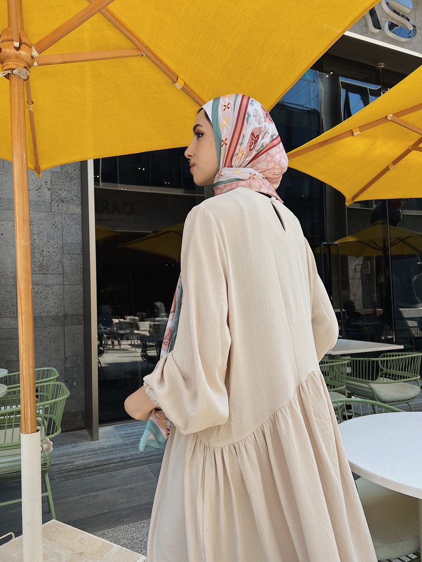 Wrap Dress in Oat, view 2