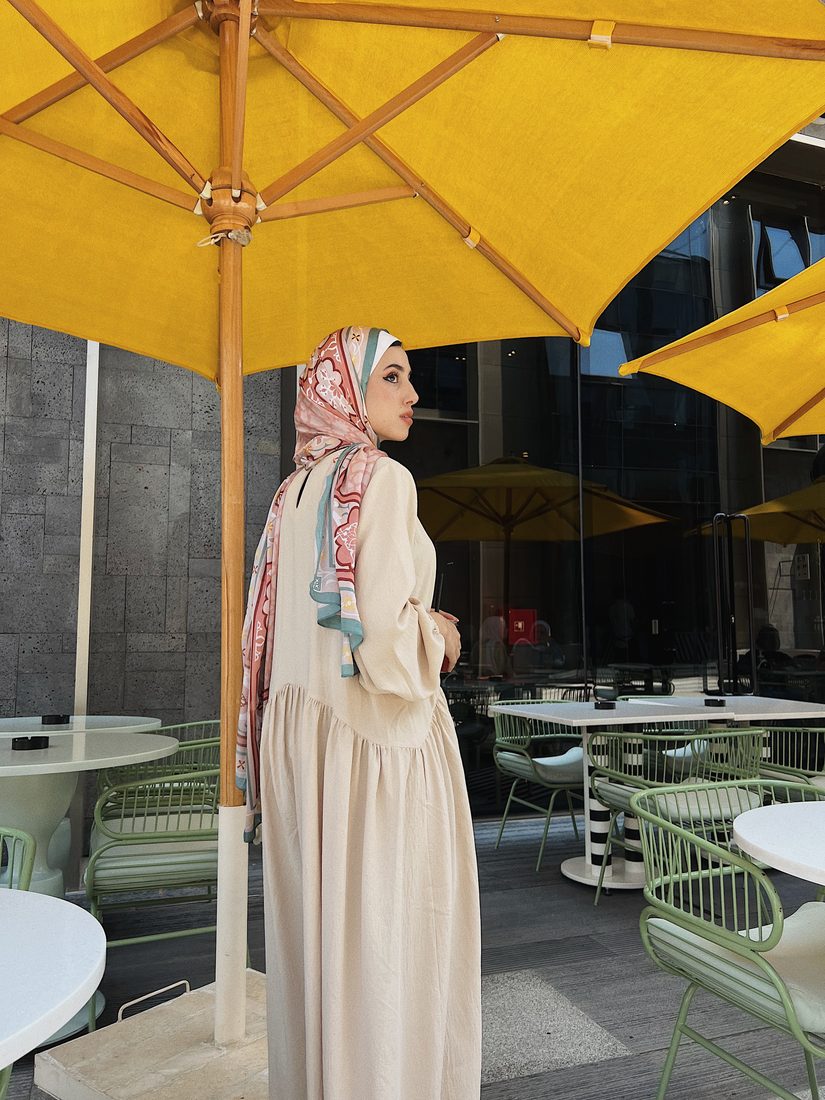 Wrap Dress in Oat, view 3