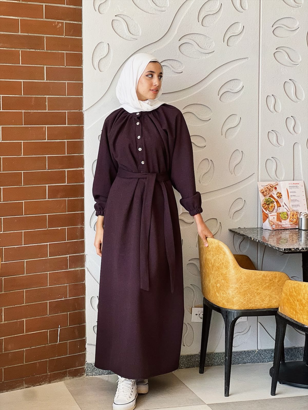 Plum abaya dress
